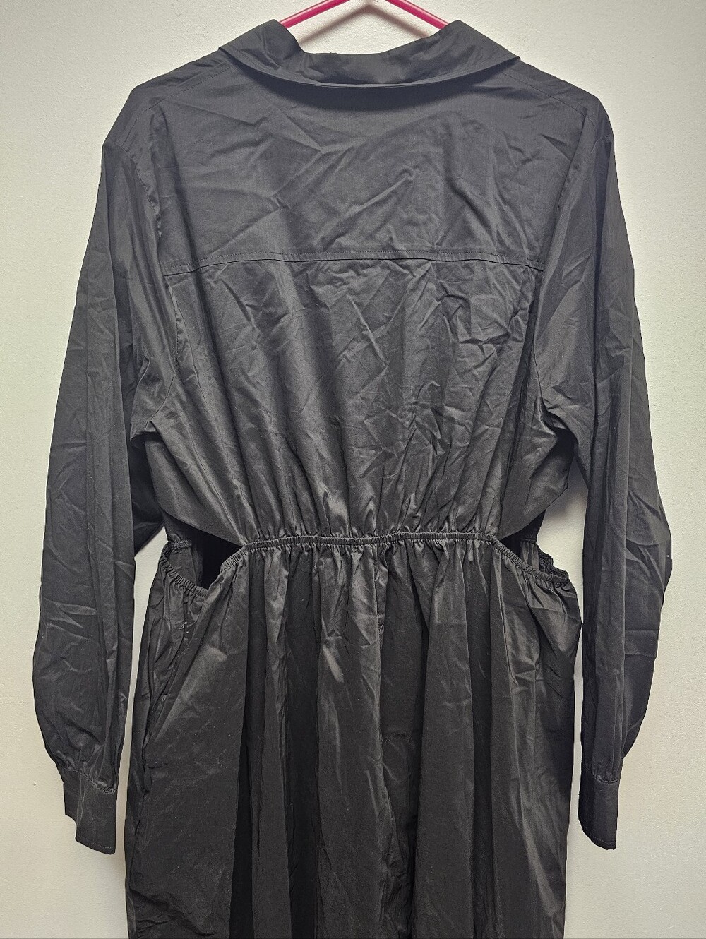 Anthropologie/Sunday In Brooklyn Black Relaxed Button-Front Dress - Picture 6 of 13